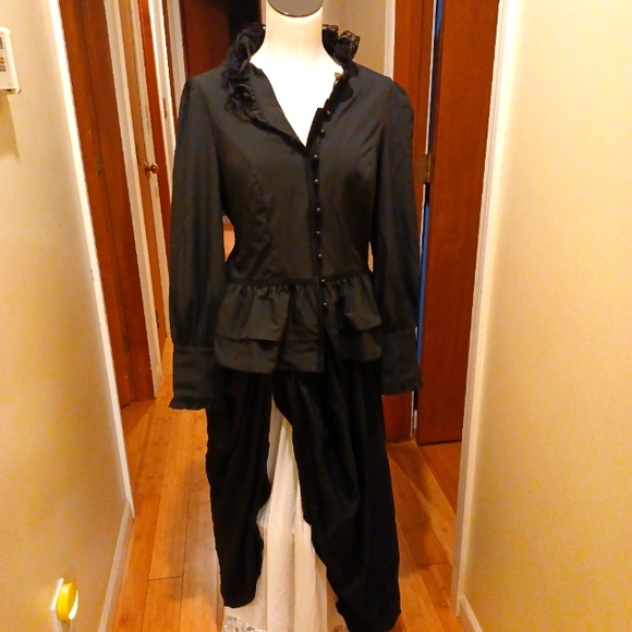 2pc Scarlett Darkness Black Ruffle Custom, Long Flowy  Sz M - Picture 1 of 14